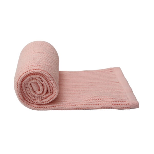 Knitted Blanket Pink 2