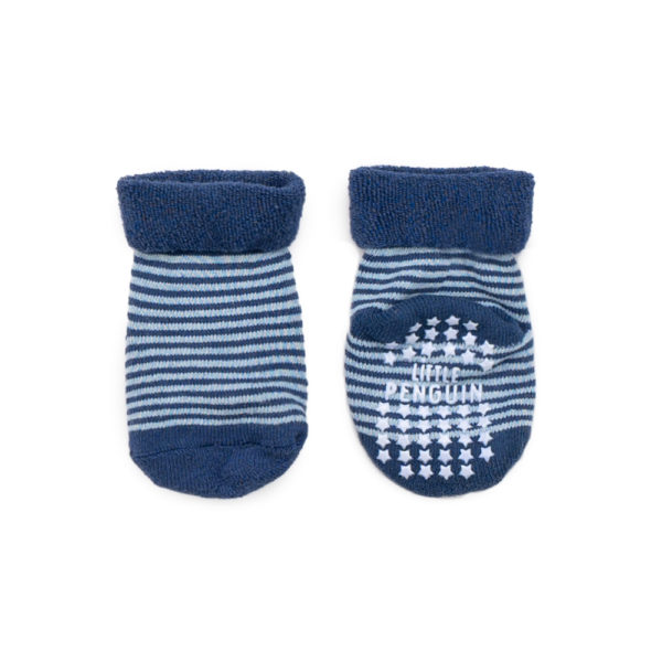 Slipper Socks Blue Stripes
