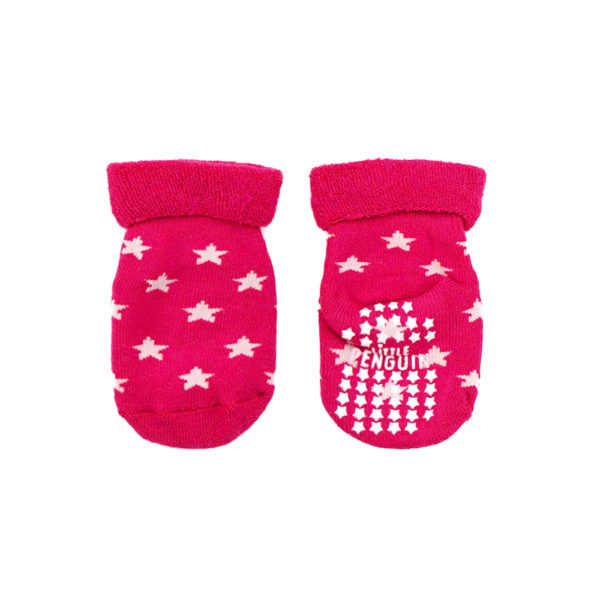Slipper Socks Pink Stars